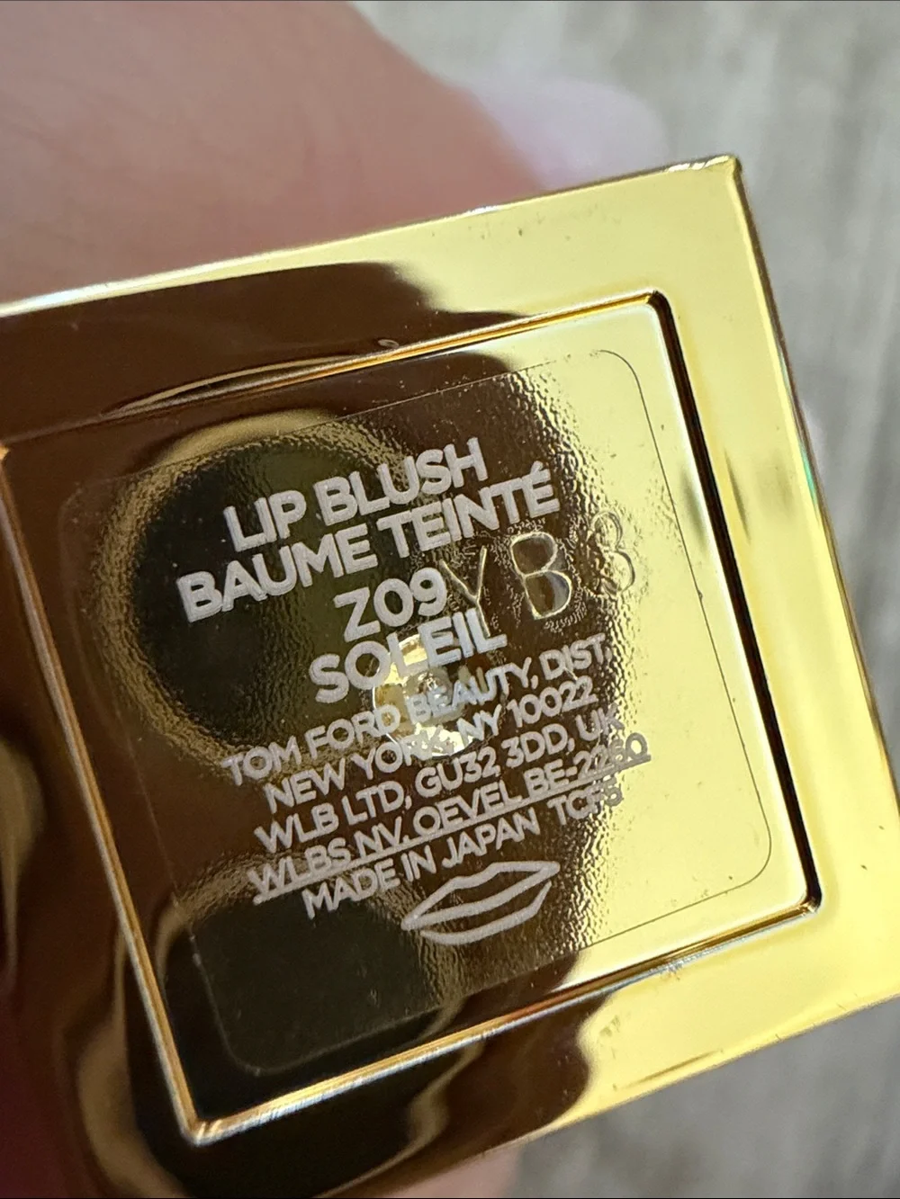 Tom Ford Gold Crystal lip blush, ph activated $64 retail